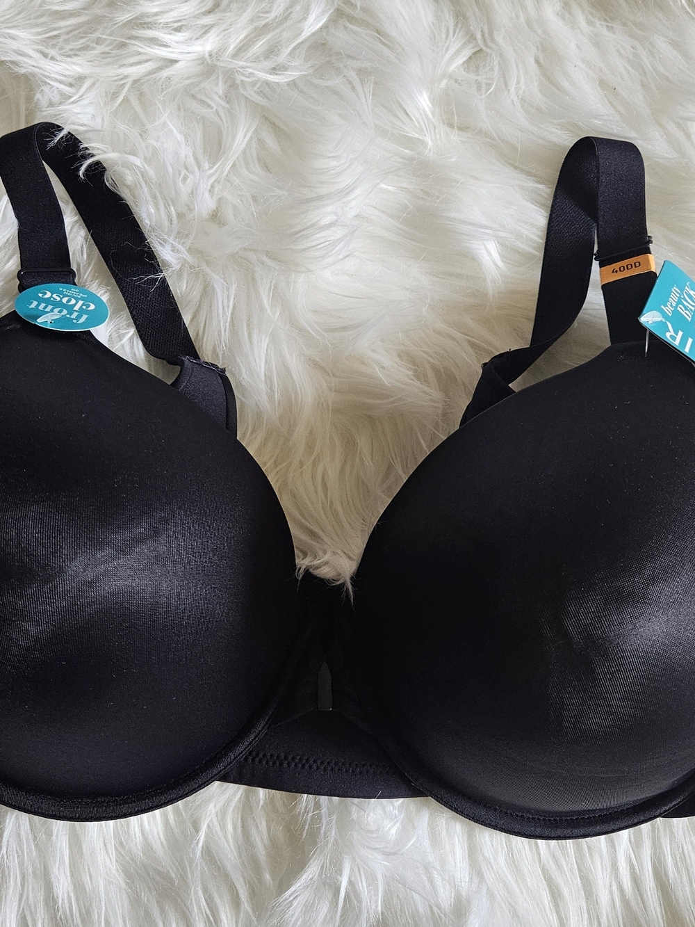 Vanity Fair Black Front Close 4-way Stretch Fabric 40DD